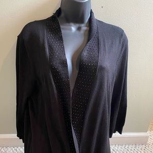 NWOT XL  Ronni Nicole Black long cardigan